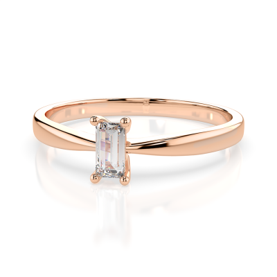 Damenring aus Rotgold 585 mit Brillant