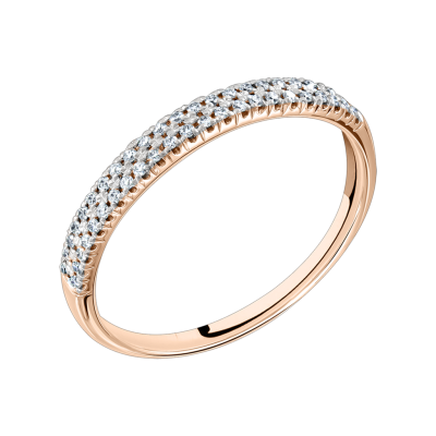Damenring aus Rotgold 585 mit Brillant