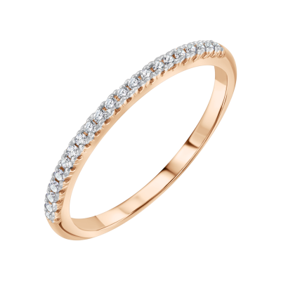 Damenring aus Rotgold 585 mit Brillant