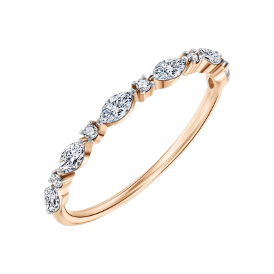 Damenring aus Rotgold 585 mit Brillant