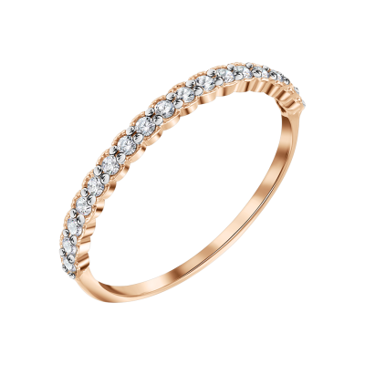 Damenring aus Rotgold 585 mit Brillant