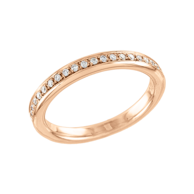Damenring aus Rotgold 585 mit Brillant