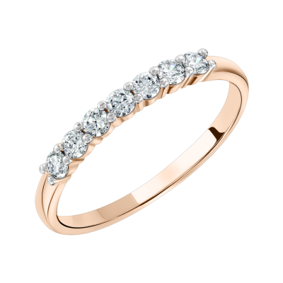 Damenring aus Rotgold 585 mit Brillant