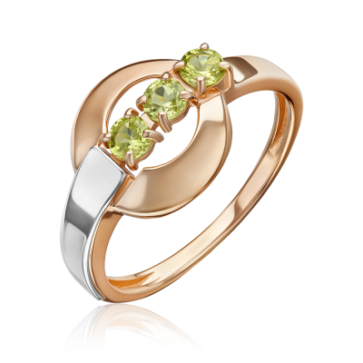 Damenring aus Rotgold 585 mit Chrysolith