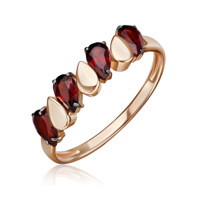 Damenring aus Rotgold 585 mit Granat