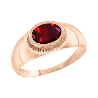 Damenring aus Rotgold 585 mit Granat