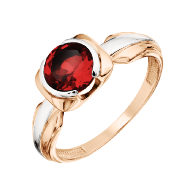 Damenring aus Rotgold 585 mit Granat
