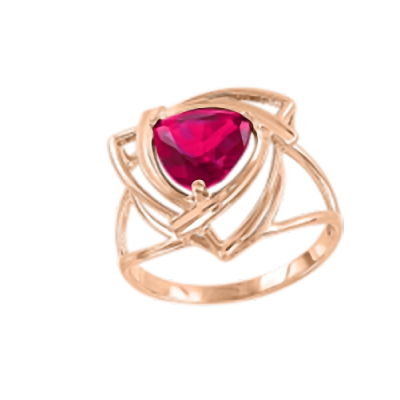 Damenring aus Rotgold 585 mit Rubin