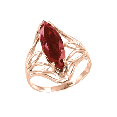 Damenring aus Rotgold 585 mit Rubin
