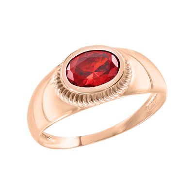 Damenring aus Rotgold 585 mit Rubin