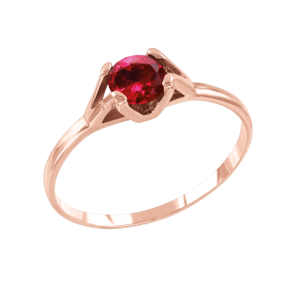 Damenring aus Rotgold 585 mit Rubin
