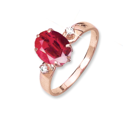 Damenring aus Rotgold 585 mit Rubin