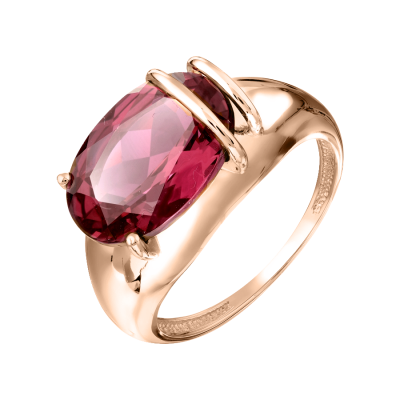 Damenring aus Rotgold 585 mit Rubin