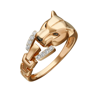 Damenring aus Rotgold 585 mit Zirkonia