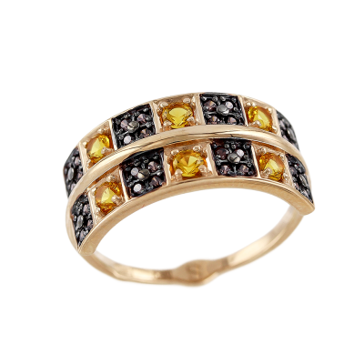 Damenring aus Rotgold 585 mit Zirkonia