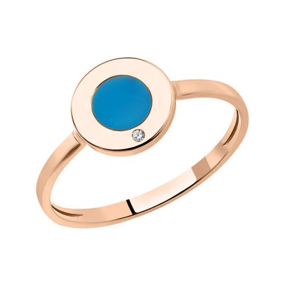 Damenring aus Rotgold 585 mit Zirkonia