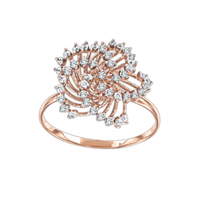 Damenring aus Rotgold 585 mit Zirkonia