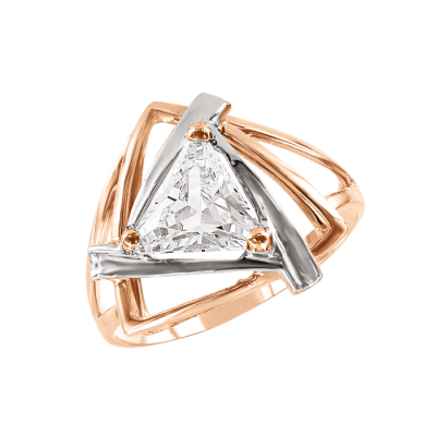 Damenring aus Rotgold 585 mit Zirkonia