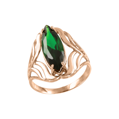 Damenring aus Rotgold 585 mit Zirkonia