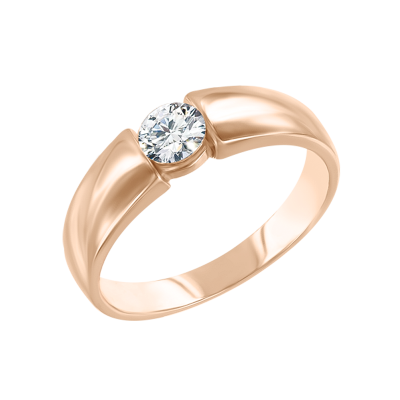 Damenring aus Rotgold 585 mit Zirkonia