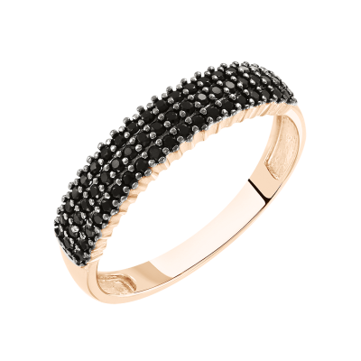 Damenring aus Rotgold 585 mit Zirkonia
