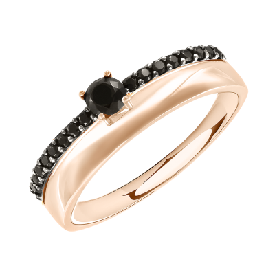 Damenring aus Rotgold 585 mit Zirkonia