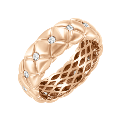 Damen-ring aus Rotgold 585 mit Zirkonia