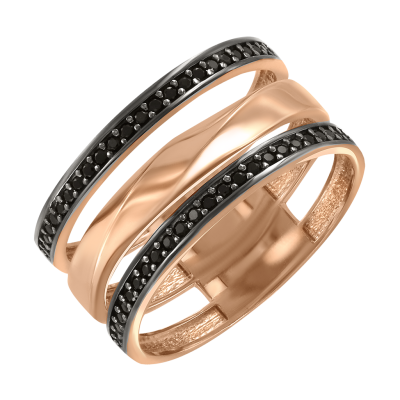 Damenring aus Rotgold 585 mit Zirkonia