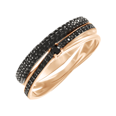 Damenring aus Rotgold 585 mit Zirkonia