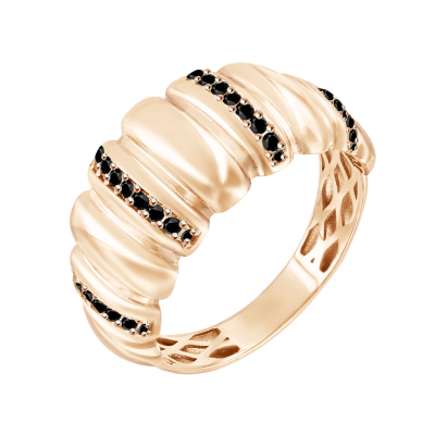 Damenring aus Rotgold 585 mit Zirkonia