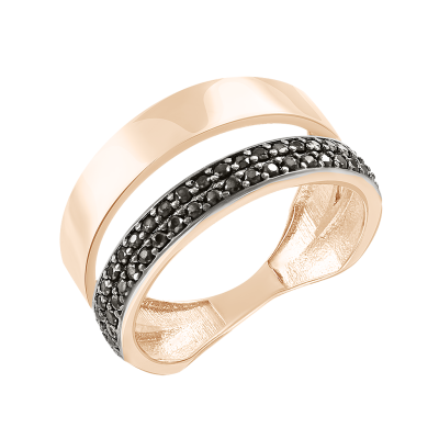 Damenring aus Rotgold 585 mit Zirkonia