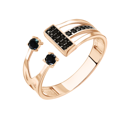 Damenring aus Rotgold 585 mit Zirkonia