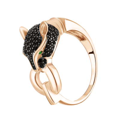 Damenring aus Rotgold 585 mit Zirkonia