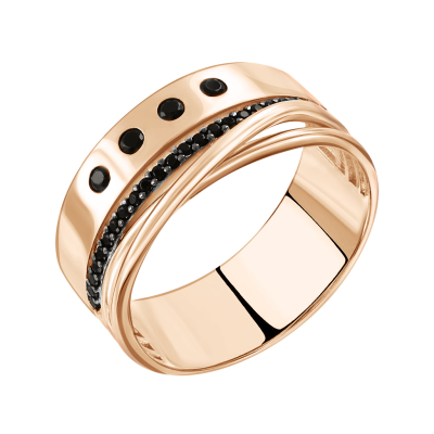 Damenring aus Rotgold 585 mit Zirkonia