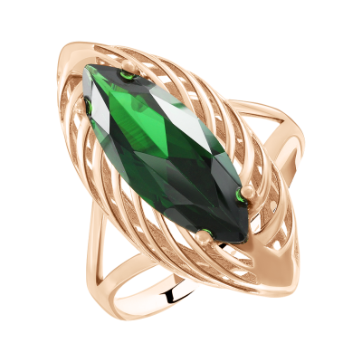 Damenring aus Rotgold 585 mit Zirkonia