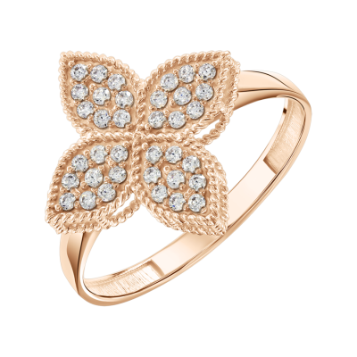Damenring aus Rotgold 585 mit Zirkonia