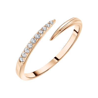 Damenring aus Rotgold 585 mit Zirkonia