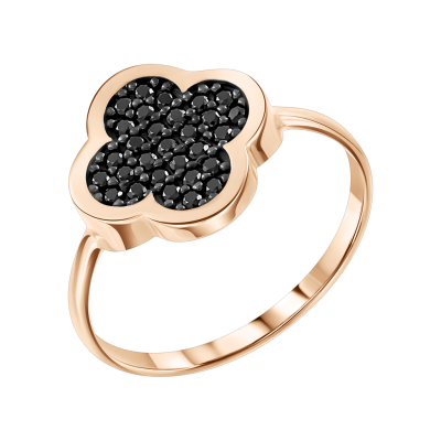 Damenring aus Rotgold 585 mit Zirkonia