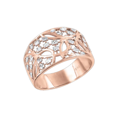 Damenring aus Rotgold 585 mit Zirkonia