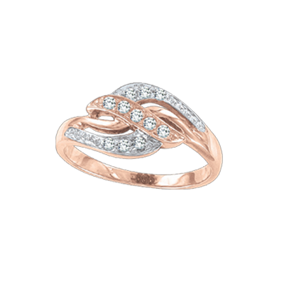 Damenring aus Rotgold 585 mit Zirkonia