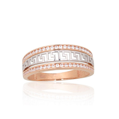 Damenring aus Rotgold 585 mit Zirkonia