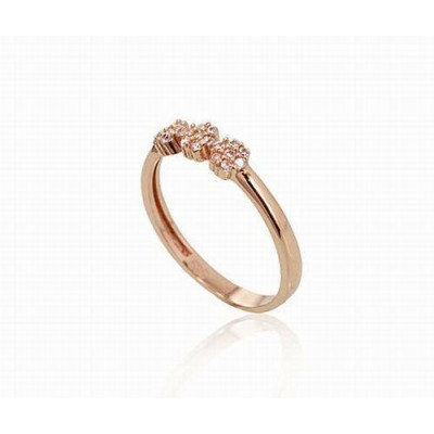 Damenring aus Rotgold 585 mit Zirkonia