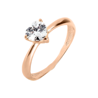 Damenring aus Rotgold 585 mit Zirkonia