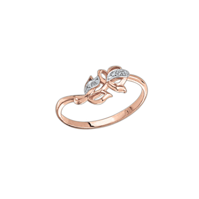 Damenring aus Rotgold 585 mit Zirkonia