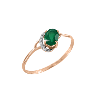 Damenring aus Rotgold 585 mit Zirkonia