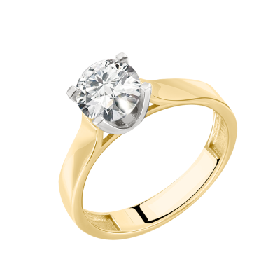 Damenring aus Weißgold 585 mit Zirkonia