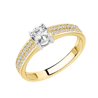 Damenring aus Weißgold 585 mit Zirkonia