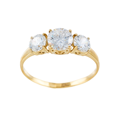 Damenring aus Weißgold 585 mit Zirkonia und Swarovski Kristall