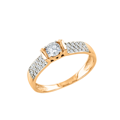 Damenring aus Weißgold 585 mit Zirkonia und Swarovski Kristall