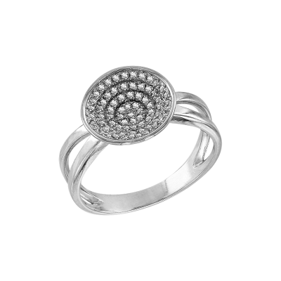Damenring aus Weißgold 585 mit Zirkonia